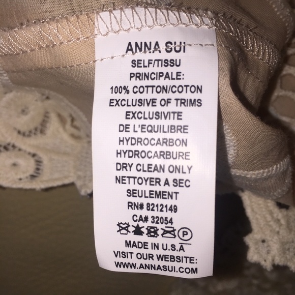 ANNA SUI Cupid And Fairy Crocheted Lace Blouse S - Picture 7 of 7